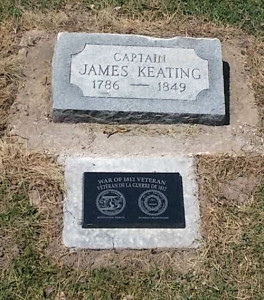 James Keating Footstone at St. James On-the-Lines, Penetanguishene, ON