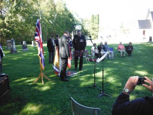 MWO Kevin Murchison the g-g-g grandson and his son Pte. Alexander Murchison travelled from CFB Petawawa to unveil the plaque. Six generations of service.