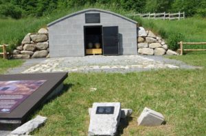 War of 1812f Veterans Plaque in front of the Johnson Burial Vault