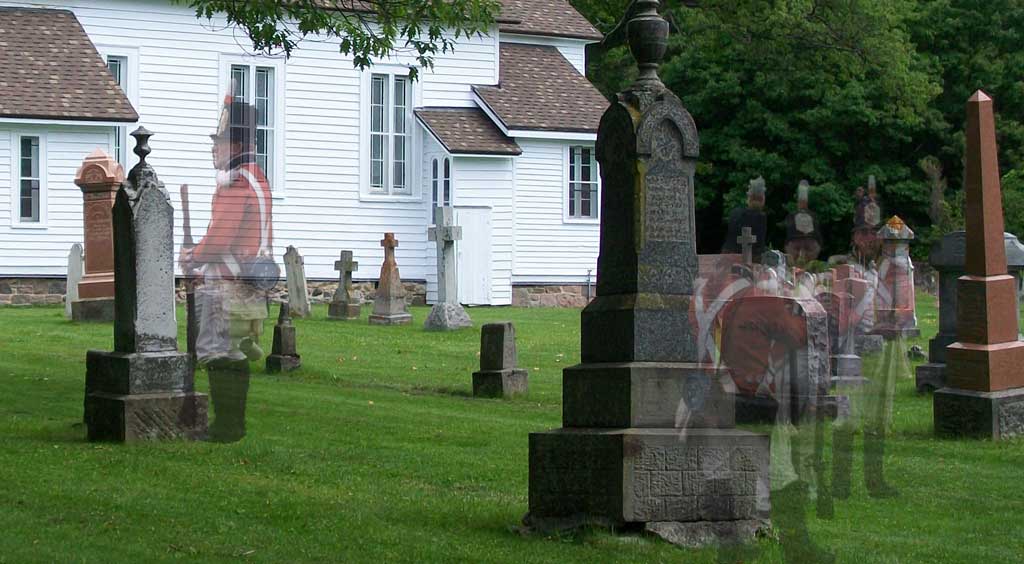 Ghosts of 1812 Veterans in a Cemetery